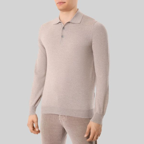 Gran Sasso Tennis Polo Sweater Beige