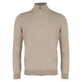 Gran Sasso Zip Mock Sweater Beige