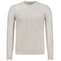 Gran Sasso Knit Cable Sweater Beige
