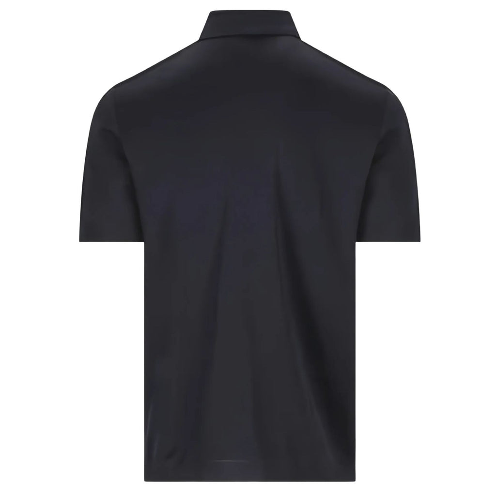 Herno Knit Effect Polo Donker Blauw