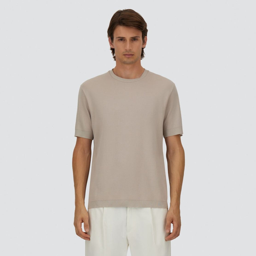 Herno Knit Effect T-shirt Beige