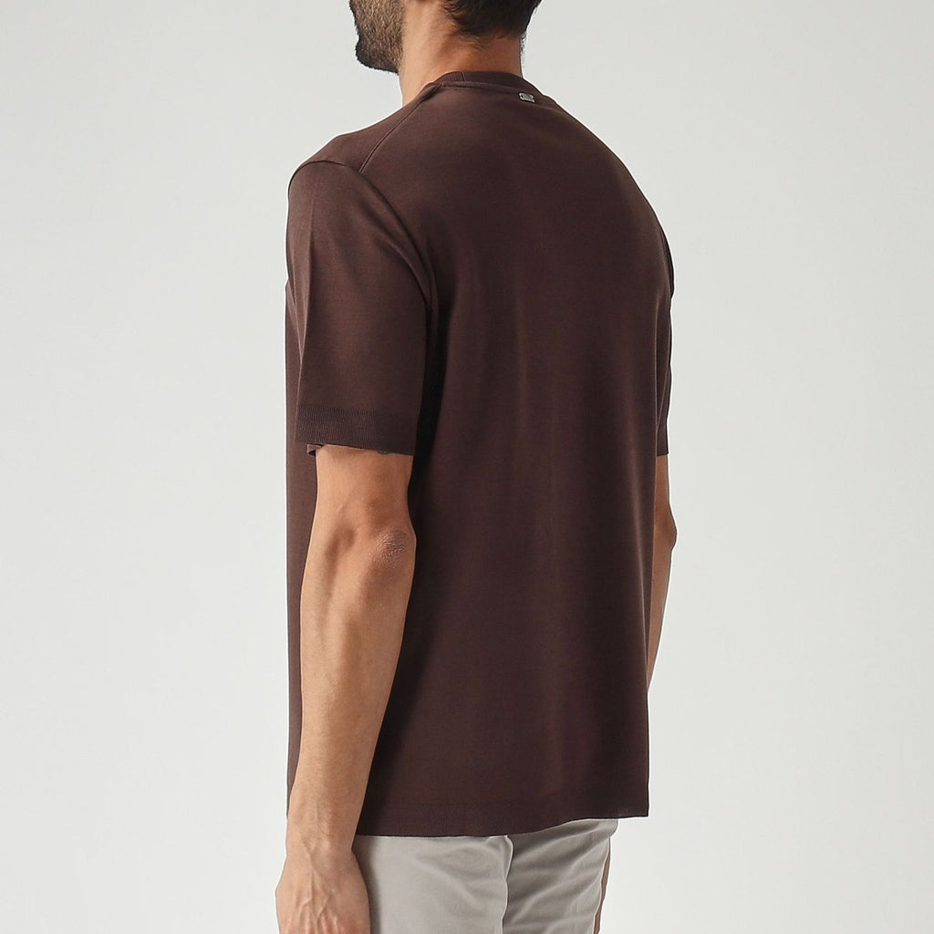 Herno Knit Effect T-shirt Bruin