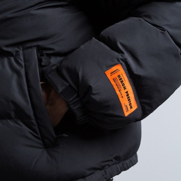 Heron Preston Ex-Ray Nylon Puffer Zwart