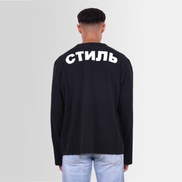 heron preston flaming skull longsleeve t-shirt zwart