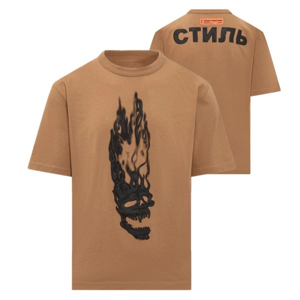 heron preston flaming skull t-shirt bruin