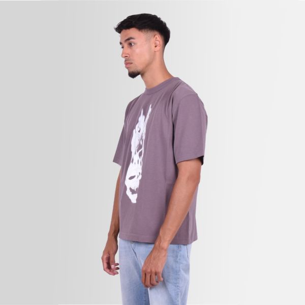heron preston flaming skull t-shirt grijs