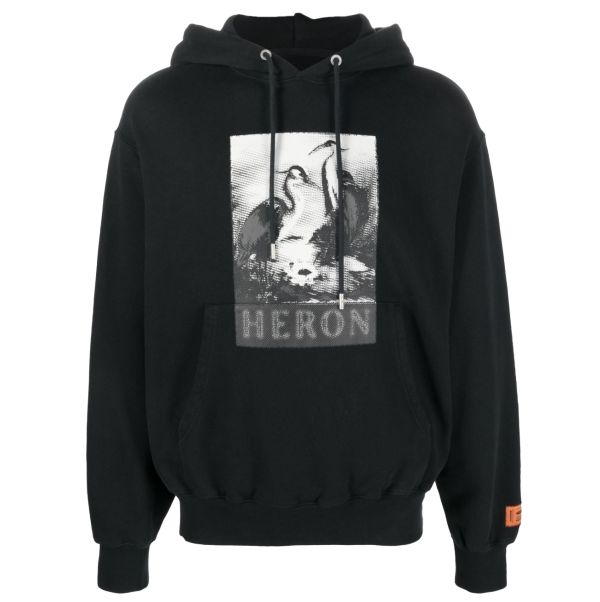 heron preston halftone heron hoodie zwart1