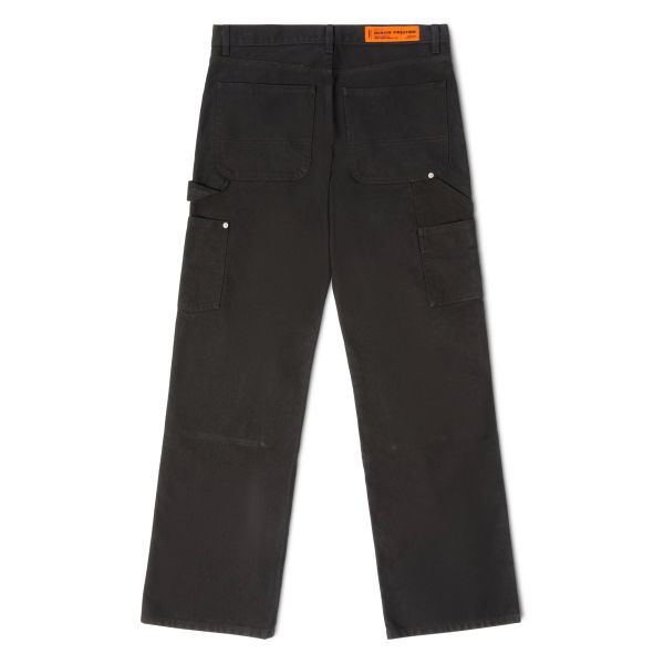 Heron Preston Vintage Wash Canvas Carpenter Broek Zwart