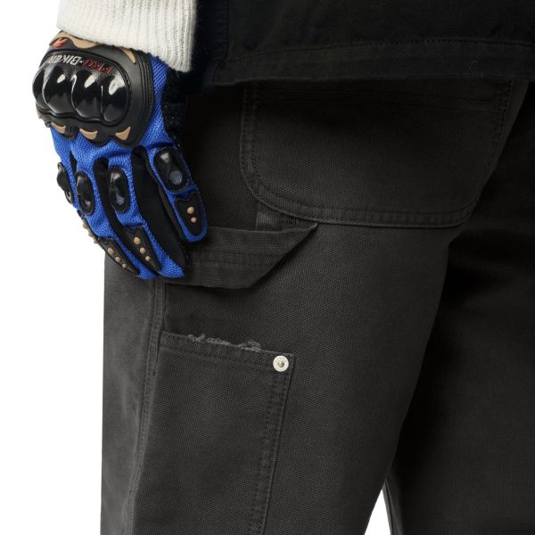 Heron Preston Vintage Wash Canvas Carpenter Broek Zwart