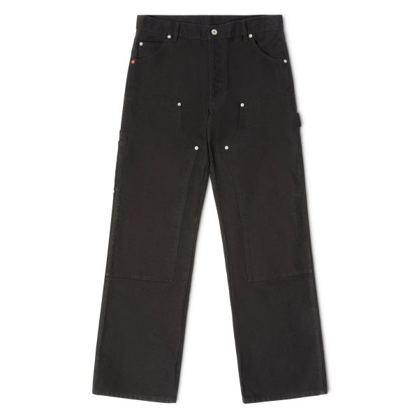 Heron Preston Vintage Wash Canvas Carpenter Broek Zwart