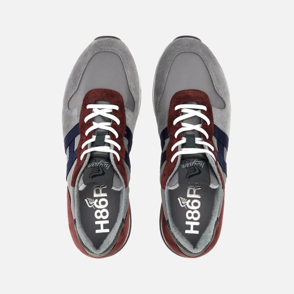 Hogan H383 Sneaker Grijs/Bordeaux