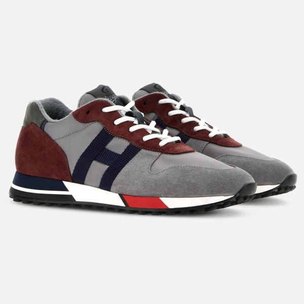 Hogan H383 Sneaker Grijs/Bordeaux