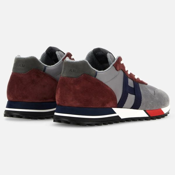 Hogan H383 Sneaker Grijs/Bordeaux