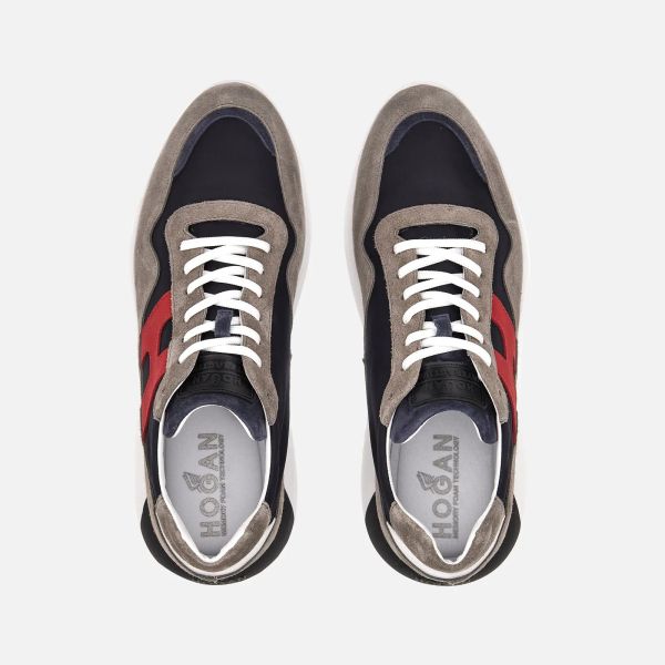 Hogan Interactive Sneaker Blauw/Rood/Bruin