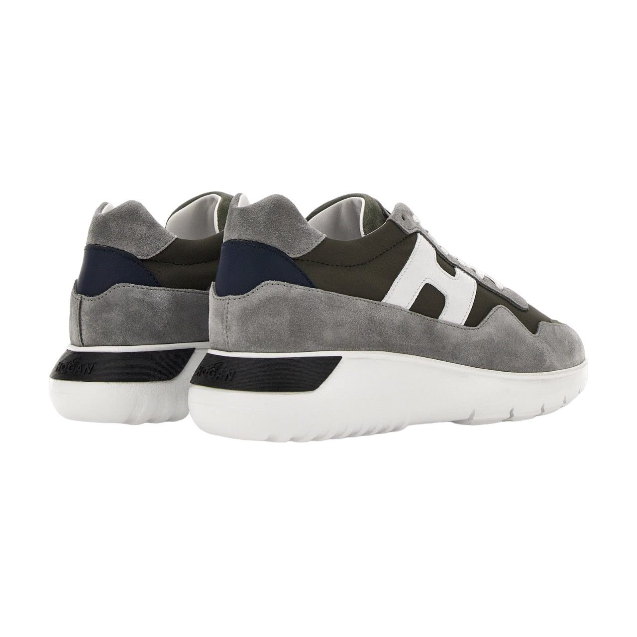 hogan interactive sneaker grijs groen wit