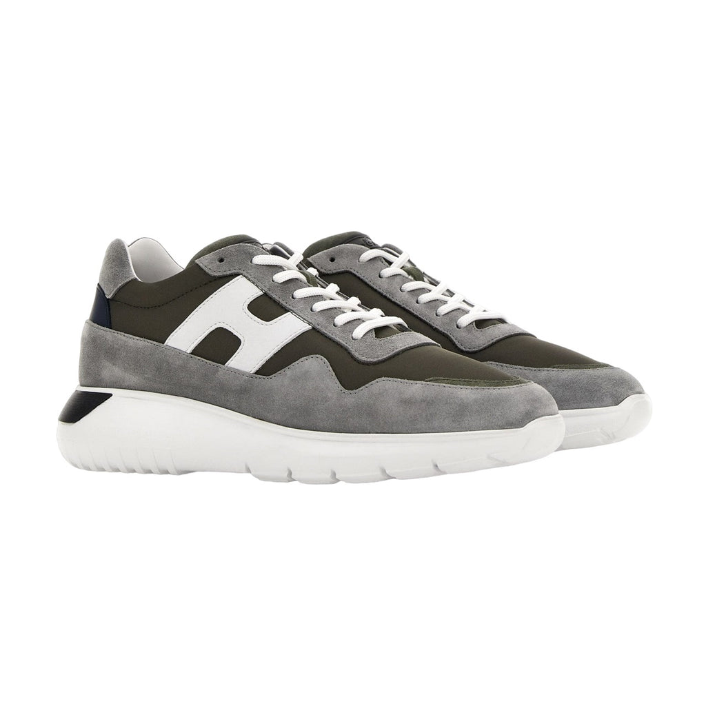 hogan interactive sneaker grijs groen wit