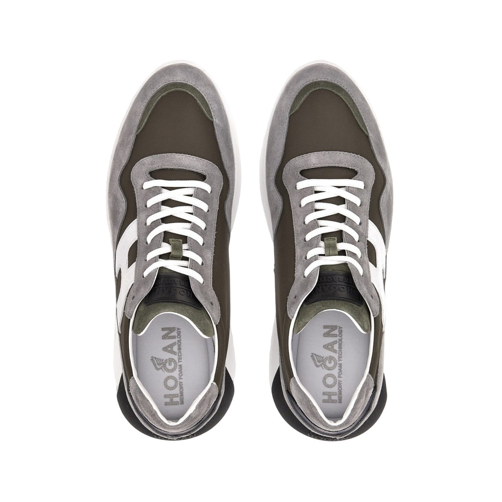 hogan interactive sneaker grijs groen wit