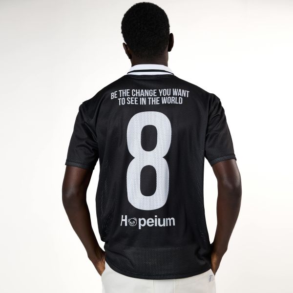 Hopeium Mesh Football T-shirt Zwart