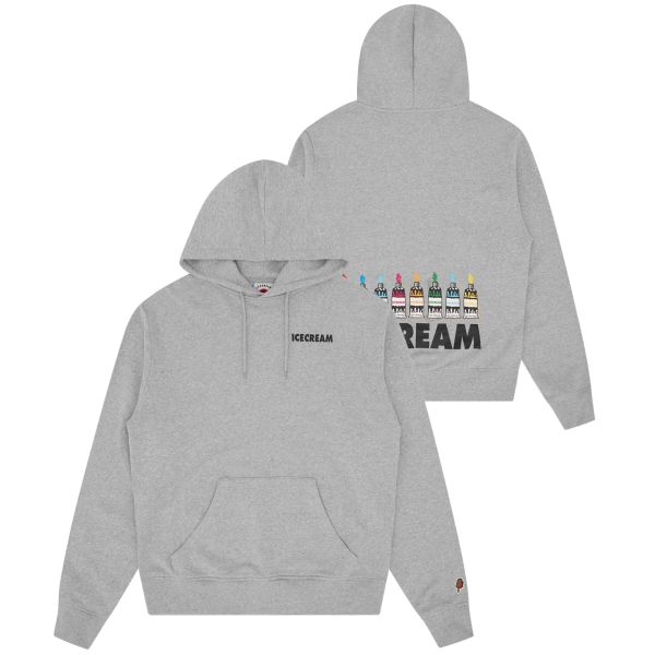 Icecream Art Supplies Popover Hoodie Grijs