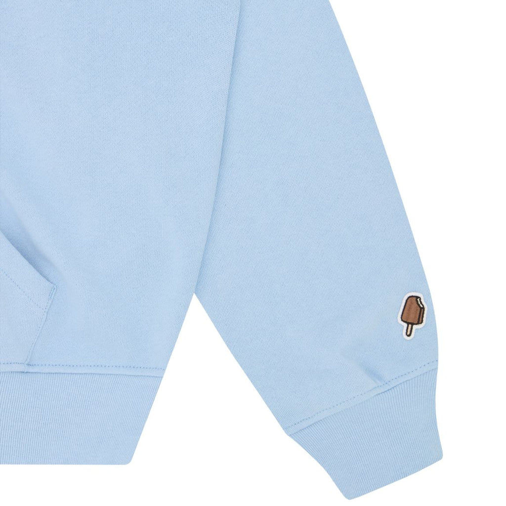 Icecream College Applique Running Dog Hoodie Licht Blauw
