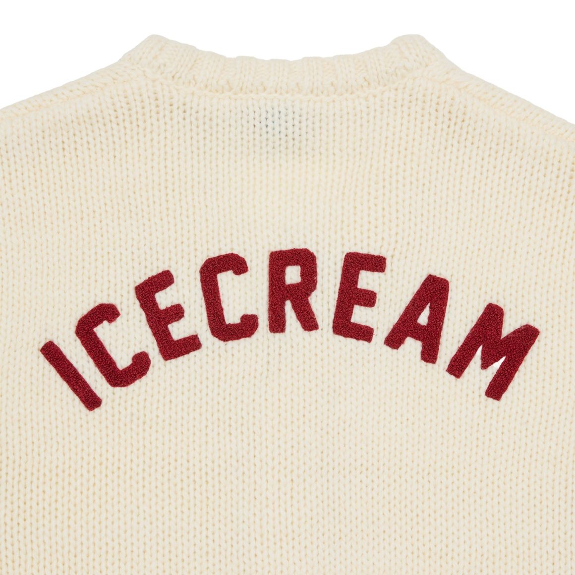 Icecream College Knitted Cardigan Off White