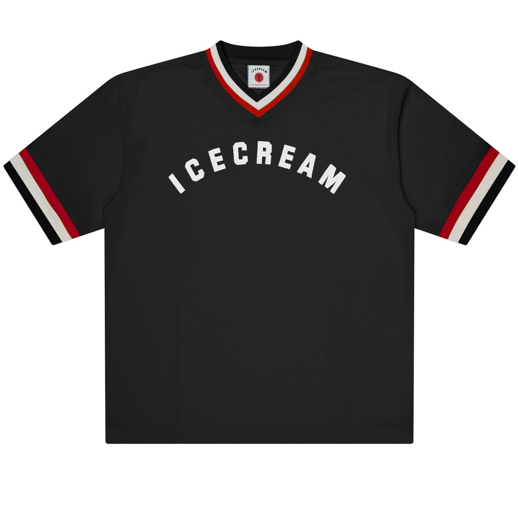 Icecream College V-Neck Sports Jersey Zwart