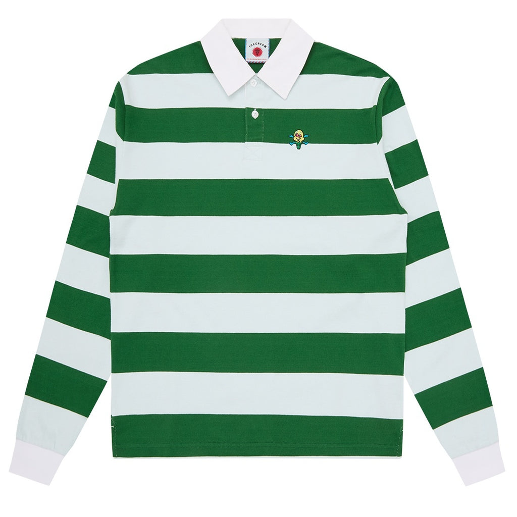 Icecream Cones & Bones Rugby Shirt Licht Blauw/Groen