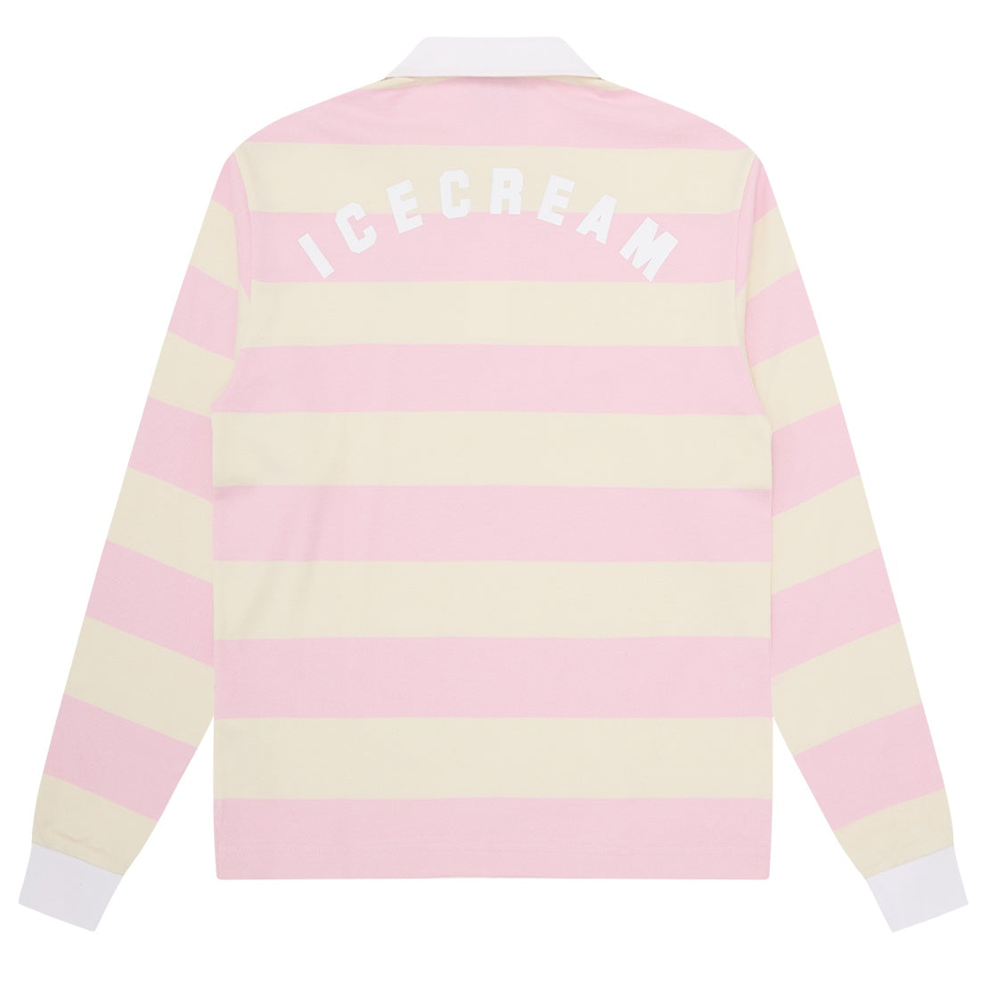 Icecream Cones & Bones Rugby Shirt Roze/Off White