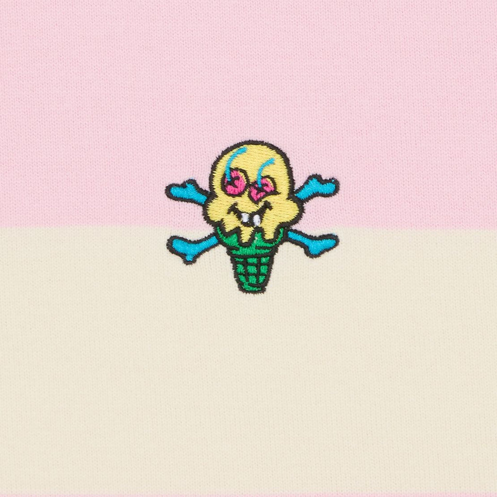 Icecream Cones & Bones Rugby Shirt Roze/Off White