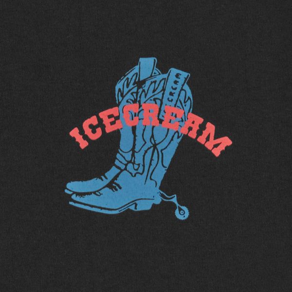 Icecream Cowboy Boot T-shirt Zwart