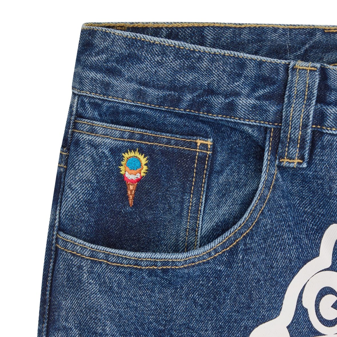 Icecream Fade Out Running Dog Double Scoop Jeans Blauw