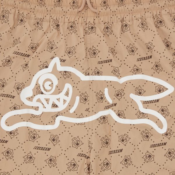 Icecream Monogram Running Dog Zwembroek Bruin