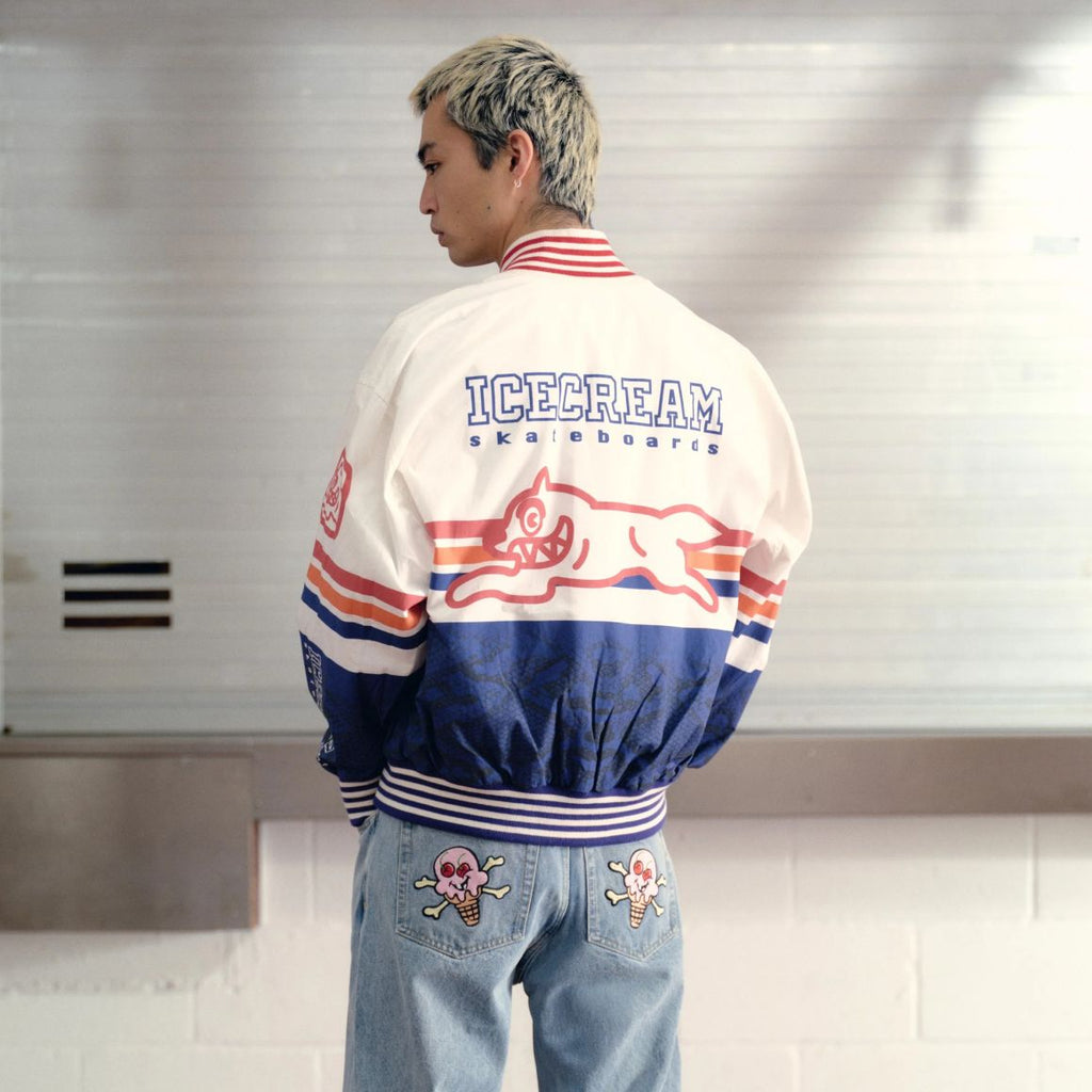 Icecream Moto Lightweight Bomber Jack Off White/Blauw