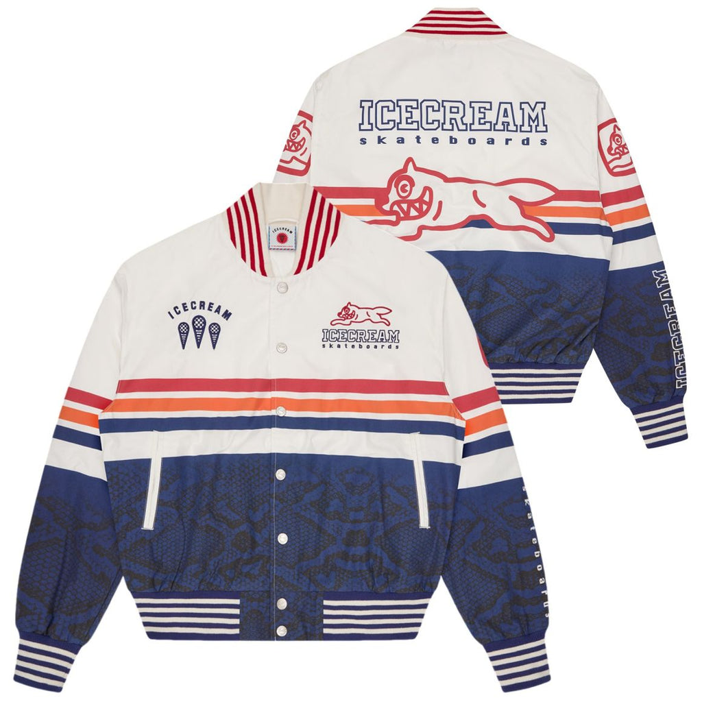 Icecream Moto Lightweight Bomber Jack Off White/Blauw