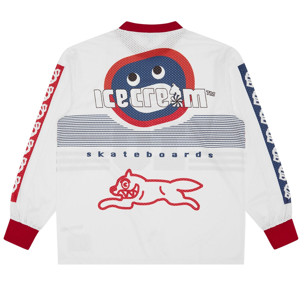 Icecream Moto Mesh Longsleeve T-shirt Wit