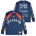 Icecream Moto Racer Mesh Longsleeve T-shirt Navy