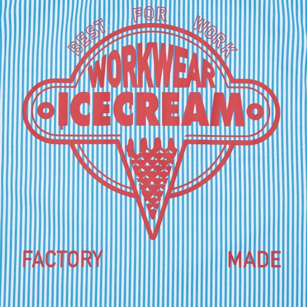 Icecream Quarter Zip Work Overhemd Licht Blauw