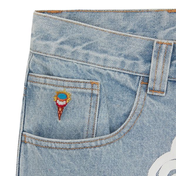 Icecream Running Dog Double Scoop Jeans Licht Blauw