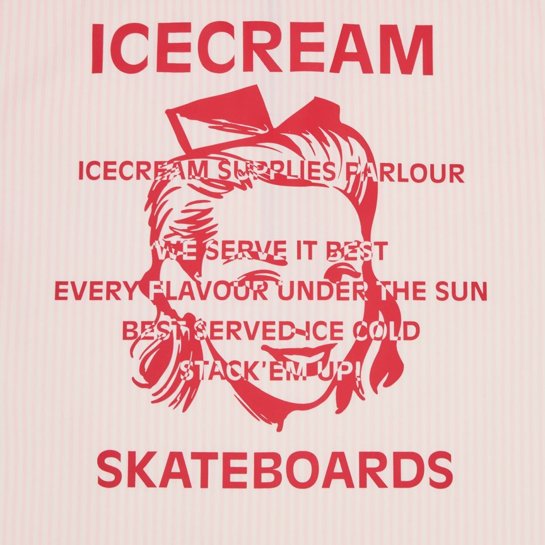 Icecream Waitress Quarter Zip Work Overhemd Roze