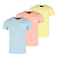 In Gold We Trust Basic T-shirt 3-Pack Blauw/Geel/Peach
