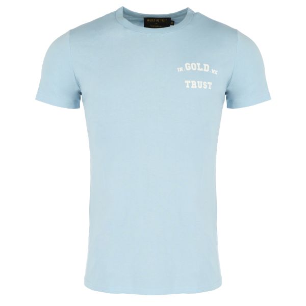 In Gold We Trust Basic T-shirt Blauw