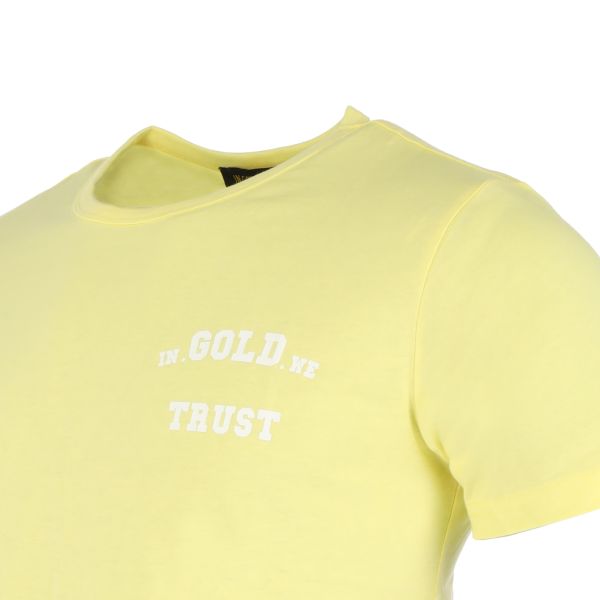 In Gold We Trust Basic T-shirt Geel