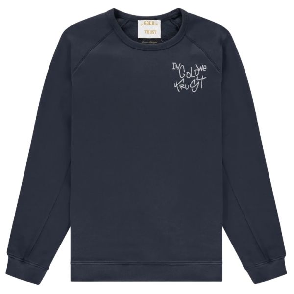 in gold we trust houston sweater blauw