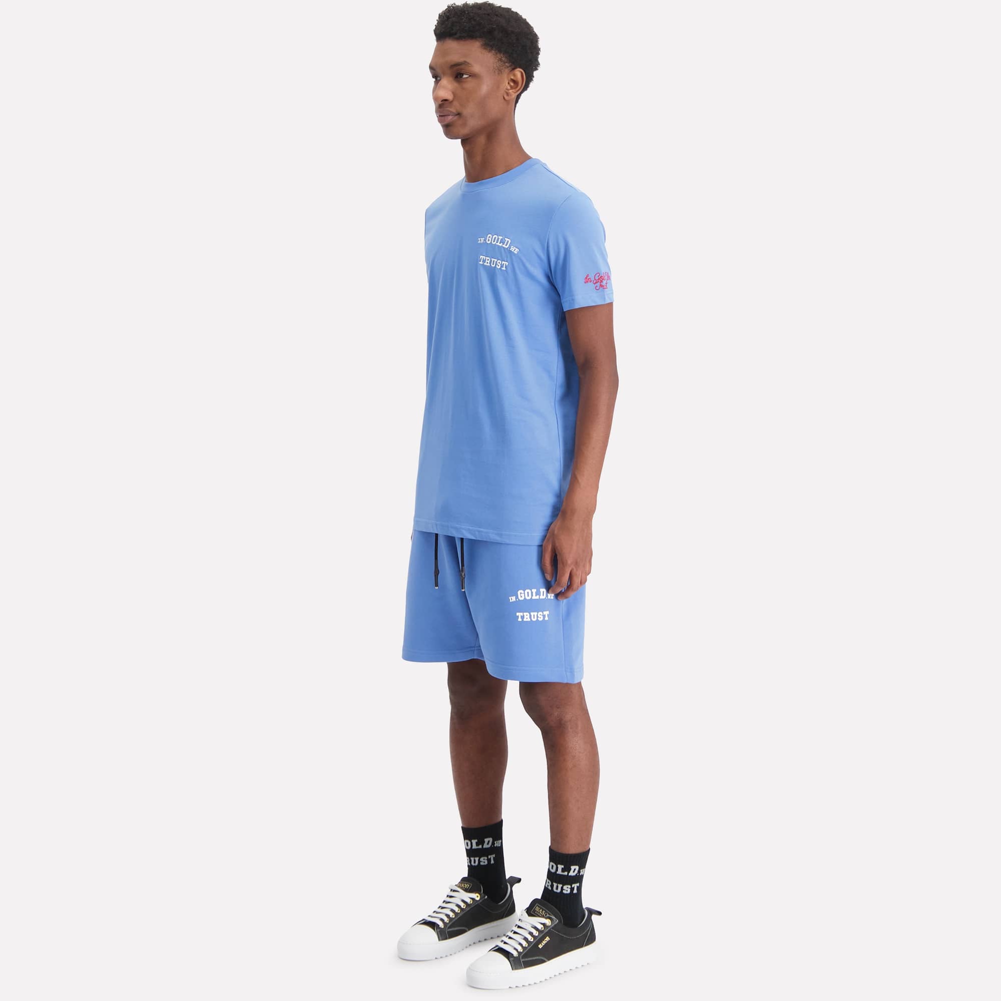 In Gold We Trust Pusha T-shirt Blauw IGWTT-050