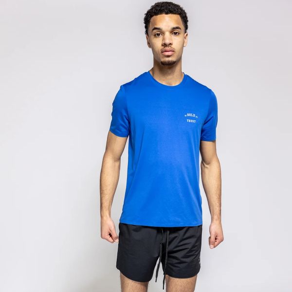 In Gold We Trust Sport T-shirt Blauw