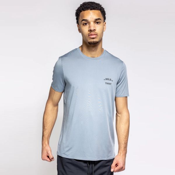 In Gold We Trust Sport T-shirt Grijs