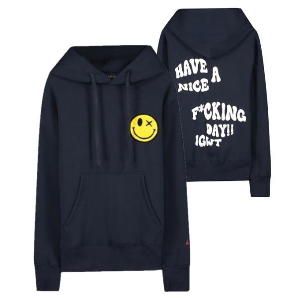 in gold we trust the cobain hoodie navy
