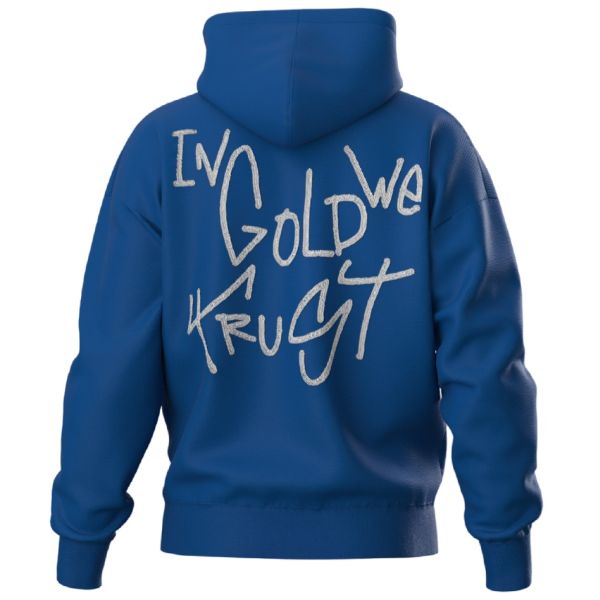 In Gold We Trust The Dyrdek Hoodie Blauw