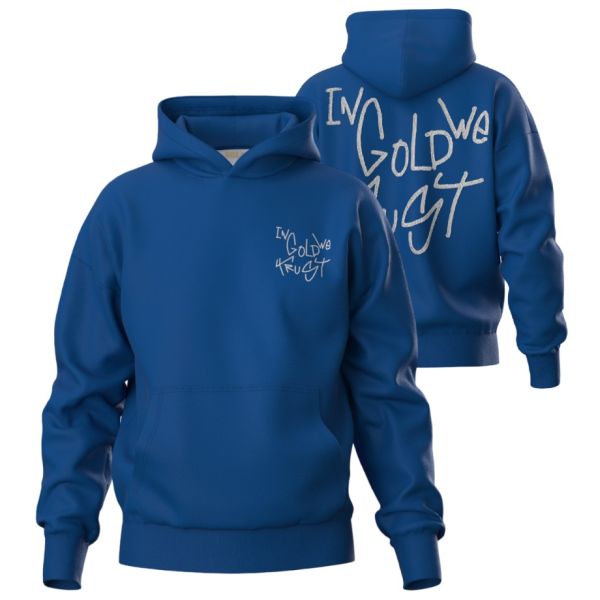 In Gold We Trust The Dyrdek Hoodie Blauw