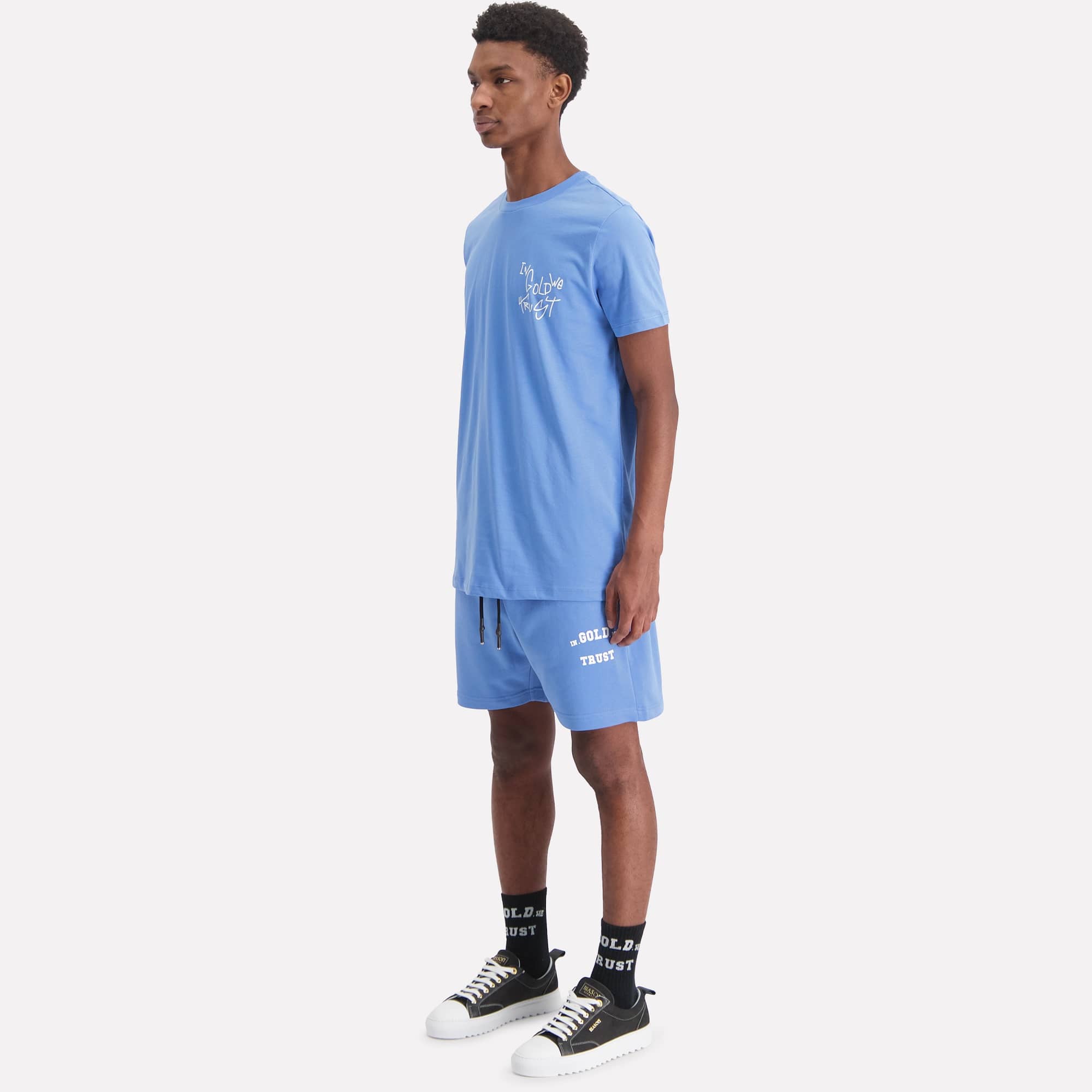 In Gold We Trust The Koston T-shirt Blauw IGWTT-053